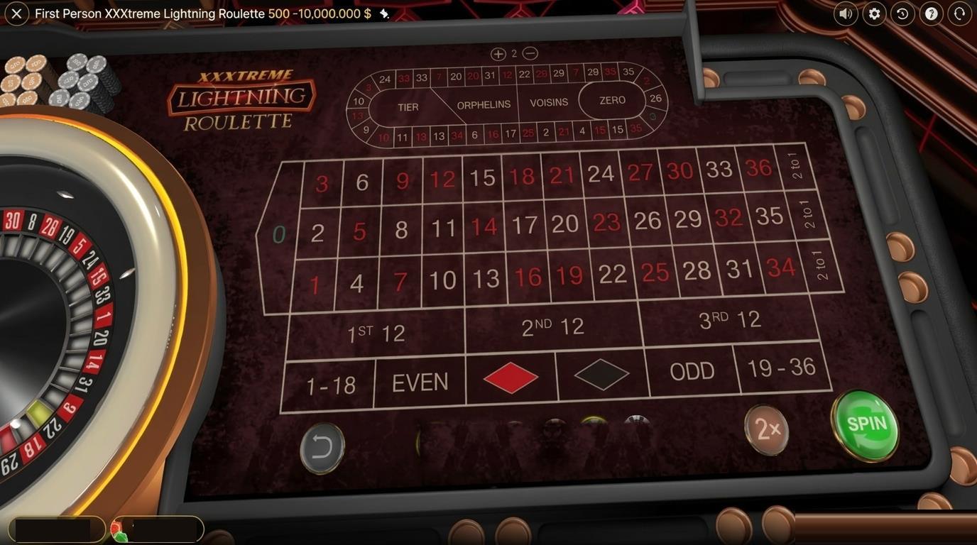 Evolution XXXtreme Lightning Roulette Table